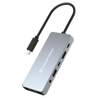 CONCEPTRONIC 6-1 Dock USB-C->HDMI/USB-A/GbE/AUX/+ 18cm gr
