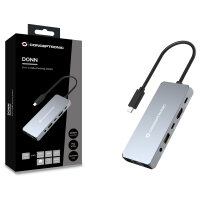 CONCEPTRONIC 6-1 Dock USB-C->HDMI/USB-A/GbE/AUX/+ 18cm gr