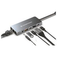 CONCEPTRONIC 6-1 Dock USB-C->HDMI/USB-A/GbE/AUX/+ 18cm gr