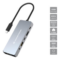 CONCEPTRONIC 6-1 Dock USB-C->HDMI/USB-A/GbE/AUX/+ 18cm gr