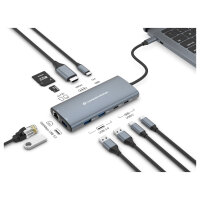 CONCEPTRONIC 10-1 Dock USB-C->HDMI/2xUSB-C/3xUSB-A/+ 20cm gr