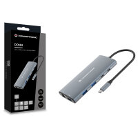 CONCEPTRONIC 10-1 Dock USB-C->HDMI/2xUSB-C/3xUSB-A/+ 20cm gr
