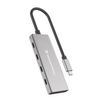 CONCEPTRONIC 4-1 Dock USB-C->3xUSB-C/100WPD 25cm gr