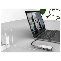 CONCEPTRONIC 4-1 Dock USB-C->3xUSB-C/100WPD 25cm gr