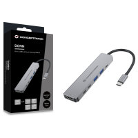CONCEPTRONIC 6-1 Dock USB-C->HDMI/2xUSB-A/2xUSB-C/+ 25cm gr