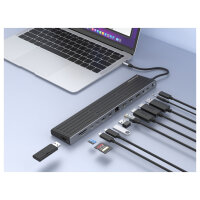 CONCEPTRONIC 14-1 Dock USB-C->2xHDMI/DP/2xUSB-C/+ 18cm sw