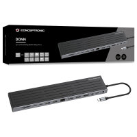 CONCEPTRONIC 14-1 Dock USB-C->2xHDMI/DP/2xUSB-C/+ 18cm sw
