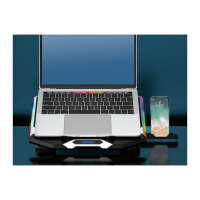 CONCEPTRONIC 6-Fan USB-A2.0 Laptop-Kühlpad 30Kg RGB 17" sw
