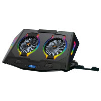 CONCEPTRONIC 2-Fan USB-A2.0 Laptop-Kühlpad 40Kg RGB...