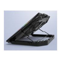 CONCEPTRONIC 2-Fan USB-A2.0 Laptop-Kühlpad 40Kg RGB 17" sw