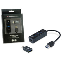 CONCEPTRONIC 4-Port Hub USB-A3.0/-C Adap.->4xA3.0...