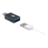 CONCEPTRONIC 4-Port Hub USB-A3.0/-C Adap.->4xA3.0 o.Netz. sw
