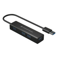 CONCEPTRONIC 4-Port Hub USB-A3.0/-C Adap.->4xA3.0 o.Netz. sw
