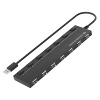 CONCEPTRONIC 7-Port Hub USB-A2.0->7xA2.0/DC o.Netz. sw