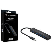 CONCEPTRONIC 4-Port Hub USB-C3.2Gen1->4xA3.0 o.Netz. sw