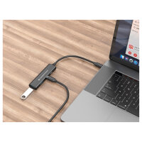 CONCEPTRONIC 4-Port Hub USB-C3.2Gen1->2xA3.0/2xC o.Netz. sw