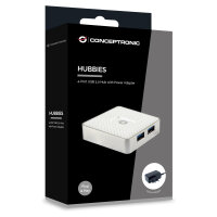 CONCEPTRONIC 4-Port Hub USB Micro-B->4xA3.0 m.Netz. ws
