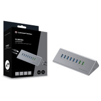 CONCEPTRONIC10-Port Hub USB-A3.0/-C Adap.->6xA3.0+m.Netz. gr