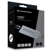 CONCEPTRONIC10-Port Hub USB-A3.0/-C Adap.->6xA3.0+m.Netz. gr