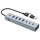 CONCEPTRONIC 7-Port Hub USB-A3.0/-C Adap.->4xA3.0+o.Netz. gr