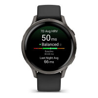 Garmin Venu 4 41mm Silikon-Armb. schwarz/schiefergr