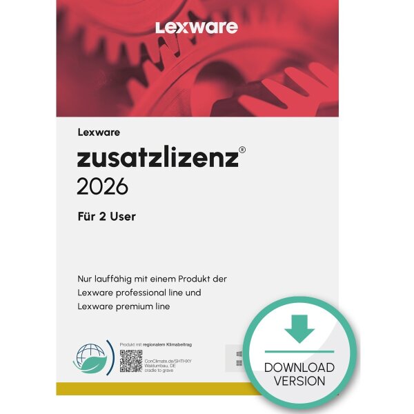 Lexware Zusatzlizenzen 2026 für 2 User - ABO - ESD-Download