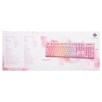 Deltaco Gaming Tastatur USB, RGB pink