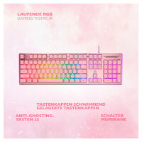 Deltaco Gaming Tastatur USB, RGB pink