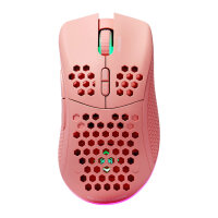 Deltaco Gaming Maus wireless, RGB pink