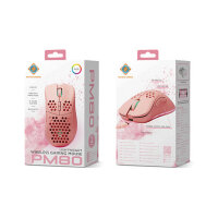 Deltaco Gaming Maus wireless, RGB pink