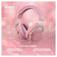 Deltaco Headset Gaming Stereo Klinke LED pink