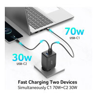Acer GaN 100w 2 x USB-C + 1x USB-A ports. black