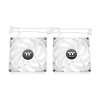 140mm Thermaltake CT140 Reverse ARGB Sync PC Cooling Fan White 2 Pack