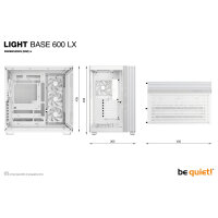 Midi be quiet! Light Base 600 LX white