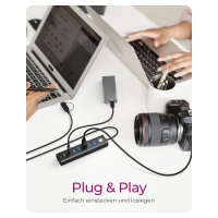 ICY BOX IB-HUB1737-C3 USB-C/USB-A 3.2 HUB 7-Port 4xUSB-A  3xUSB-C