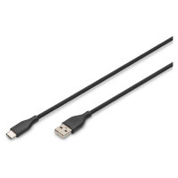 Digitus USB-A > USB-C 2.0 (ST-ST) 1m Ladekabel Silikon...
