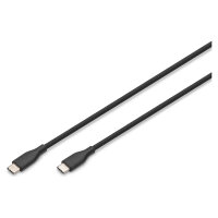 DIGITUS USB 2.0 Kabel Typ C -C Silikon St/St 1m schwarz