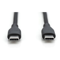 DIGITUS USB 2.0 Kabel Typ C -C Silikon St/St 1m schwarz