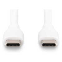 DIGITUS USB 2.0 Kabel Typ C -C Silikon St/St 1m weiß