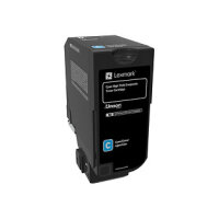 Lexmark Toner 74C2HCE Cyan bis zu 12.000 Seiten
