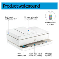 T HP Envy 6520e Tinte-Multifunktionsdrucker 3in1 WiFi Duplex ADF