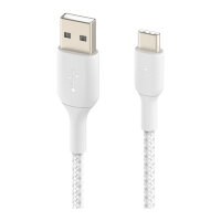 Belkin USB-C/USB-A Kabel ummantelt, 1m, weiß