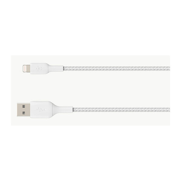 Belkin Lightning Lade/Sync Kabel ummantelt mfi 1m weiß