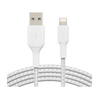 Belkin Lightning Lade/Sync Kabel ummantelt mfi 1m weiß