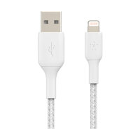 Belkin Lightning Lade/Sync Kabel ummantelt mfi 1m weiß