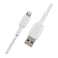 Belkin Lightning Lade/Sync Kabel ummantelt mfi 1m weiß