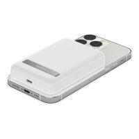 Belkin Magn. drahtlose Powerbank, Standfuß, 5.000 mAh, weiß