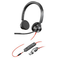 HP Poly Headset Blackwire C3325 Stereo USB-C/A & 3.5 mm
