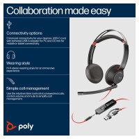 HP Poly Headset Blackwire C5220 Stereo USB-C/A & 3,5 mm (bulk)