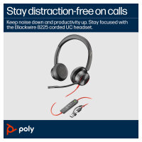 HP Poly Headset Blackwire C8225 Stereo USB-C/A